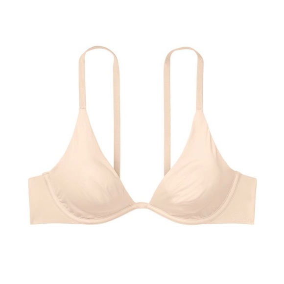 NWOT Victoria Secret Unlined Plunge Bra - Champagne - Size 32DDD - Picture 3 of 10